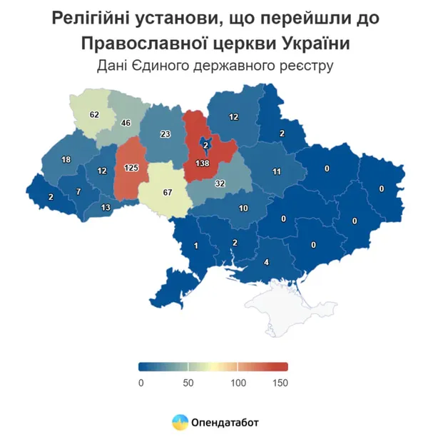 Від початку великої війни 589 церков перейшли до ПЦУ з Московського патріархату
