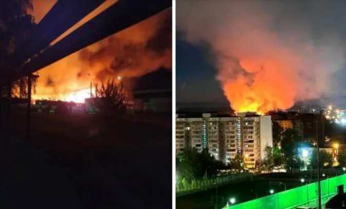 Військові частини русні палають вже і під москвою: вогонь охопив 1200 «квадратів» (відео)