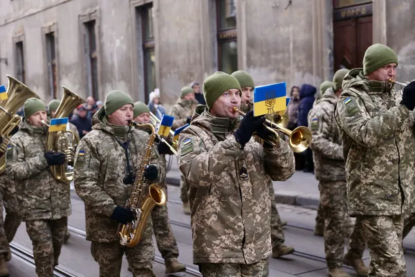 Оркестр волинських прикордонників вшанував пам'ять Степана Гіги у Львові (фото)