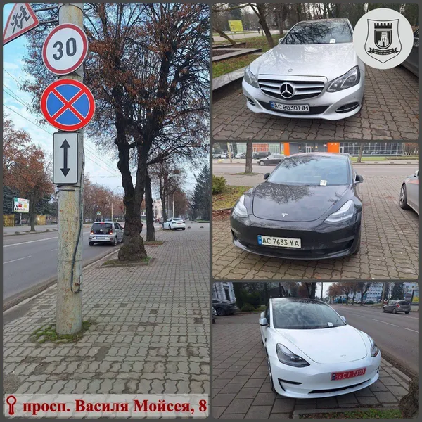 У Луцьку «ганяли» водіїв за припарковані авто на проспекті в центрі міста (фото)
