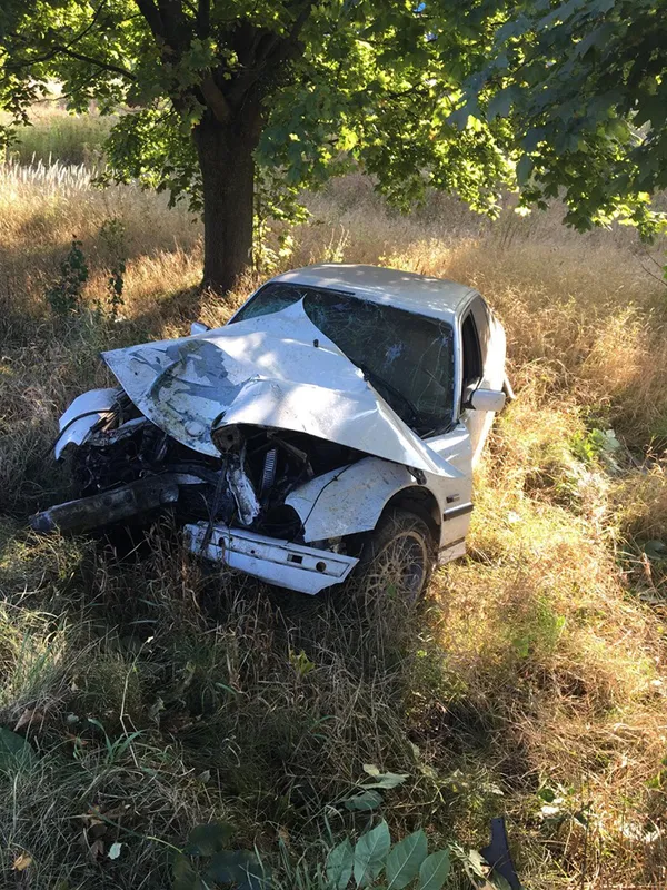 На Волині водій «BMW» влетів у дерево на узбіччі (фото)