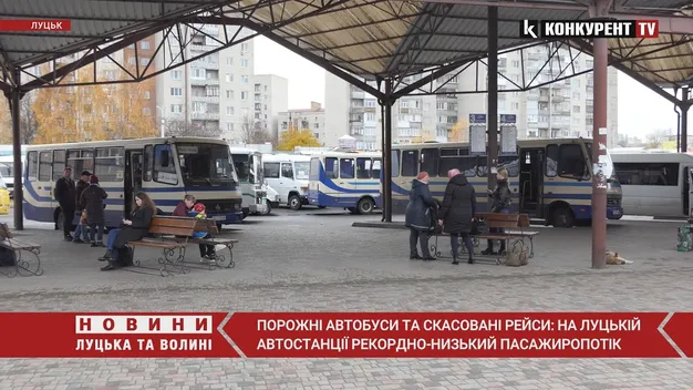На Луцькій автостанції рекордно низький пасажиропотік: що кажуть перевізники (відео)