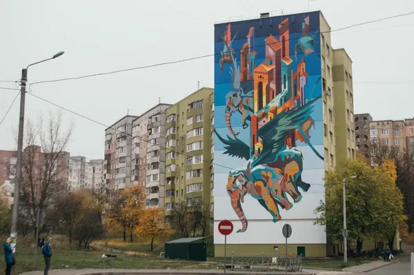 Лучани створили перший в Україні digital-мурал (фото, відео)