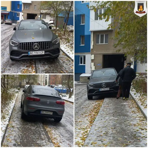 Залишив авто на тротуарі: у Луцьку мунвартівцям «здали» водія-порушника (фото)