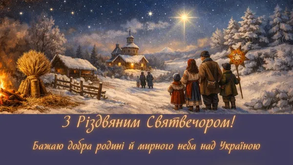 Що побажати на Святвечір: добірка зворушливих слів і святкових листівок