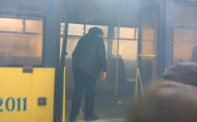 У Луцьку зайнявся тролейбус