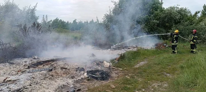 У Ковелі з невідомої причини загорілася купа сміття (фото)