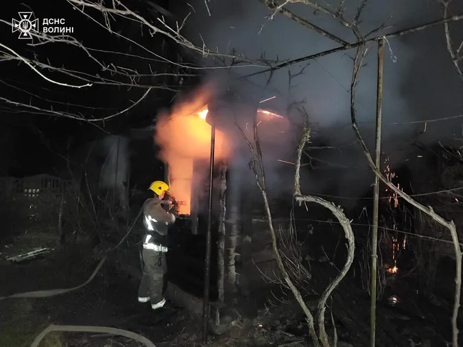 На Волині 1-го січня в пожежі загинув чоловік (фото)