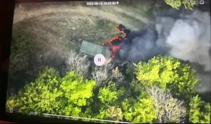 Горіло яскраво: воїни 100-ї бригади знищили ворожий «Урал» з боєкомплектом (відео)
