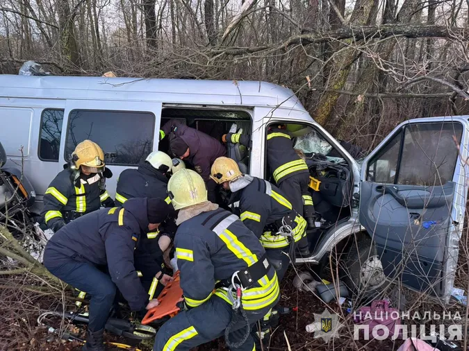 Бус злетів у кювет і врізався в дерево: подробиці смертельної ДТП у Луцькому районі (фото)