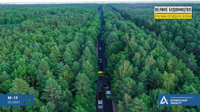 Ремонт дороги Доманове – Ковель: ще 7 кілометрів з першим шаром асфальту (фото)