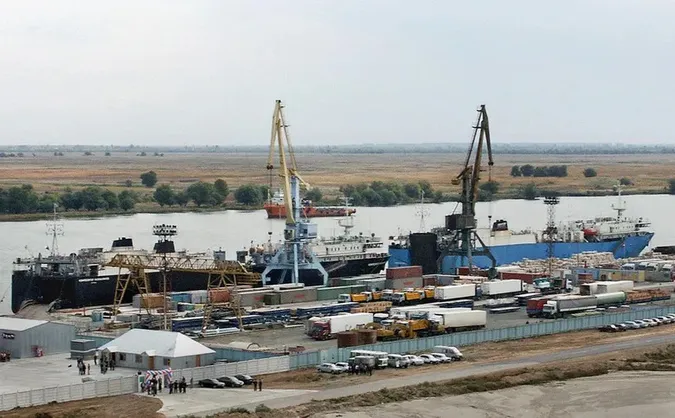 Морський порт «Оля» в Астраханській області рф /Фото з відкритих джерел