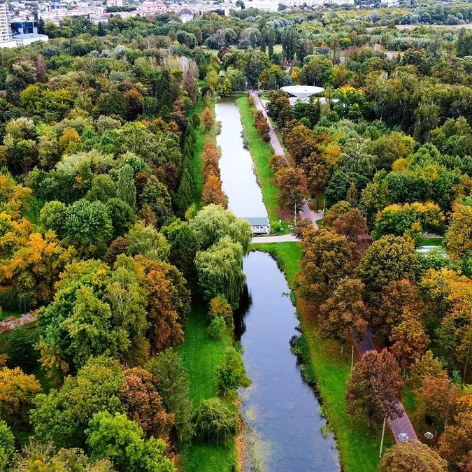 Луцький парк з висоти пташиного польоту (фото)