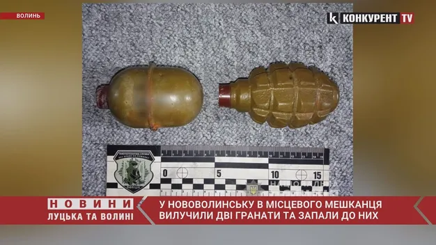 У помешканні 45-річного волинянина знайшли дві гранати: РГД-5 та Ф-1 (фото, відео)