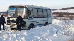 На Волині рейсовий автобус потрапив у снігову пастку (фото)