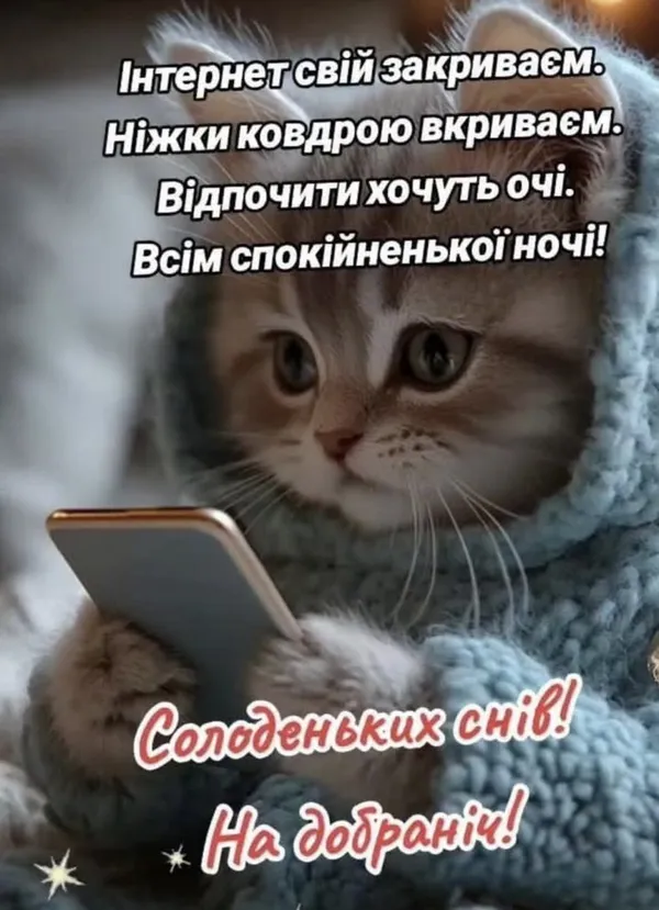 На добраніч та солодких снів: прикольні картинки та побажання у прозі та віршах