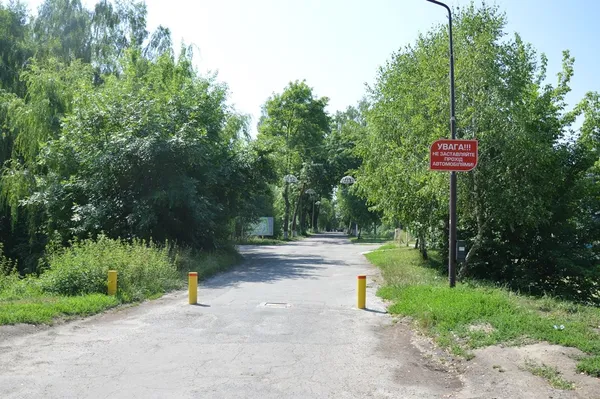 Болард у центральному парку Луцька знову на ремонті (фото)