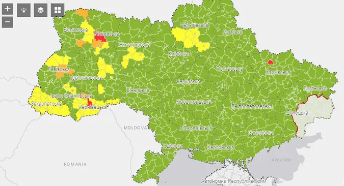 Луцьк з «червоної» зони потрапив у «помаранчеву» (ОНОВЛЕНО)