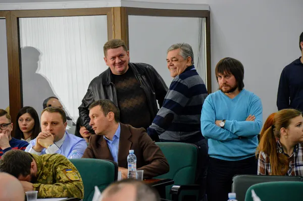 Гості з обласної ради: Михайло Імберовський («Самопоміч») й Анатолій  Вітів («Свобода»)