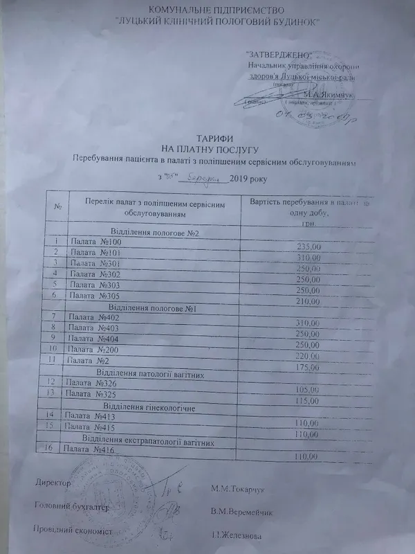 Скільки коштує народити у Луцьку:  пологовий оприлюднив ціни
