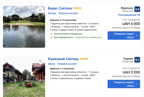Які ціни на відпочинок на Світязі у 2025 році