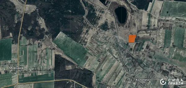 Земельна ділянка площею 4 гектари поблизу села Холопичі та річки Турія