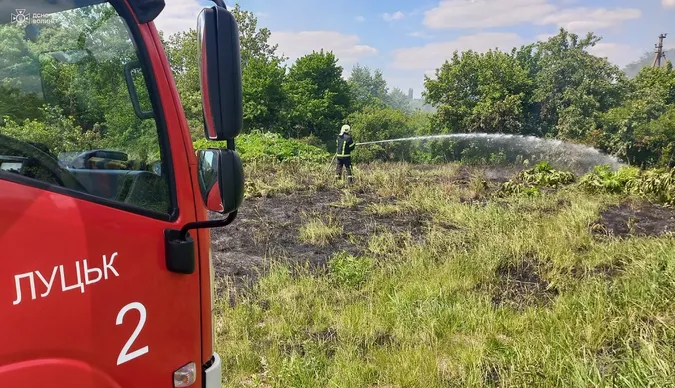На Волині сталися чотири пожежі на відкритій місцевості (фото)