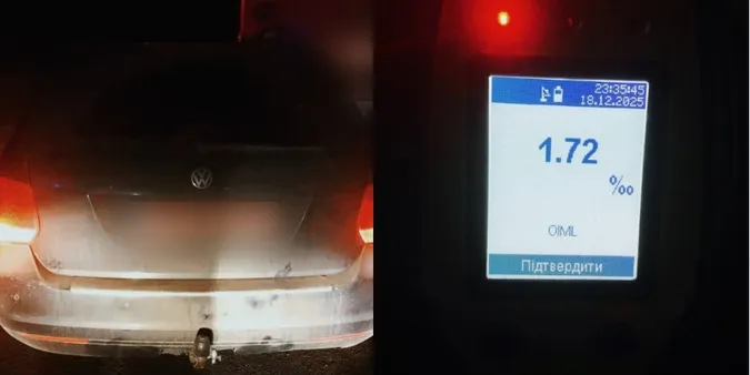 На Волині п'яний водій маневрами створював небезпечну ситуацію на дорозі
