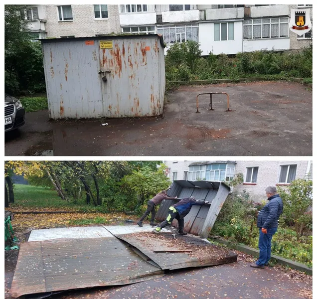 У Луцьку муніципали розібрали незаконний гараж (фото)
