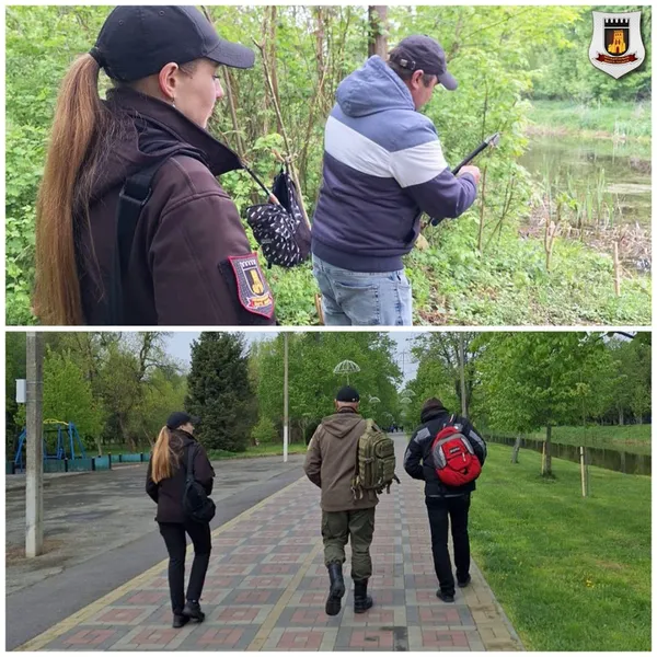 У Луцьку чоловіків покарали за рибалку в парку (фото)