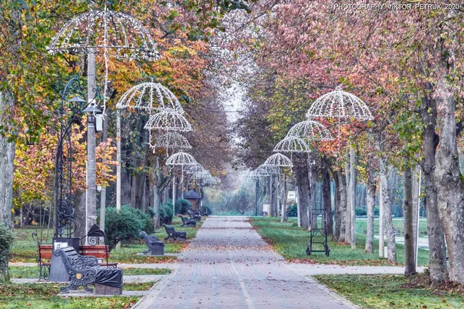 Жовтогаряча осінь у луцькому парку (фото)