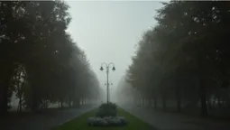 Центральний парк Луцька у ранковому тумані (фото)