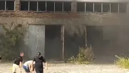 У Володимирі – масштабна пожежа на території колишнього молокозаводу (відео)