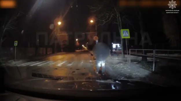 Смішно і не дуже: волинські патрульні показали відео «безсмертних» пішоходів