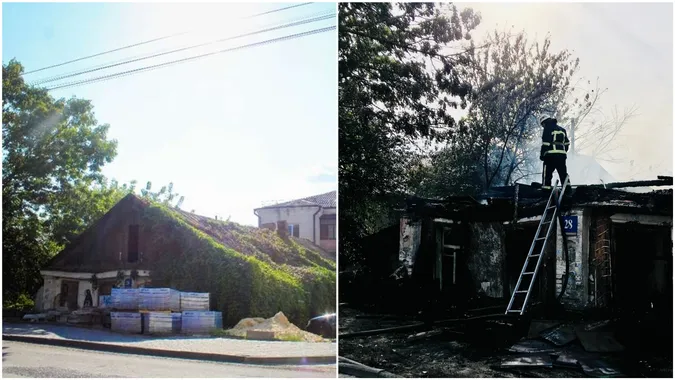 Пожежа біля Луцькради: що залишилося від старого будинку (фото)