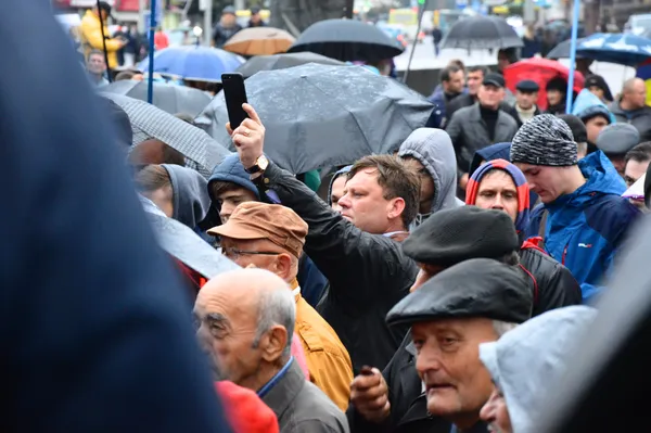 Як Саакашвілі мокнув та «поливав» брудом Порошенка у Луцьку (фото)