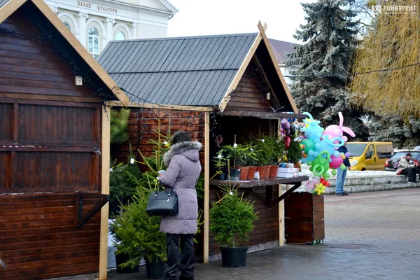 Як у Луцьку чепурять Театральний майдан до новорічно-різдвяних свят (фото)