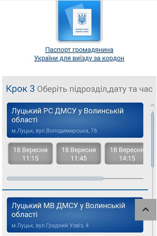 Волинянам пояснили, як стати в чергу на паспорт онлайн
