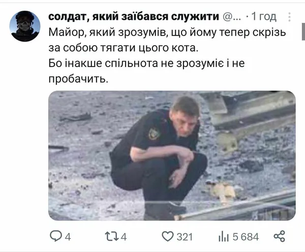 Мережу замилував новий мемний кіт Сирський: хто він такий і до чого тут Волинь