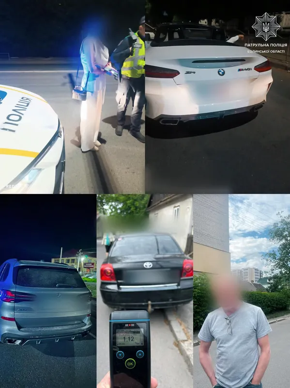 Їзда під мухою: у Луцьку та Рованцях патрульні затримали трьох нетверезих водіїв (фото)