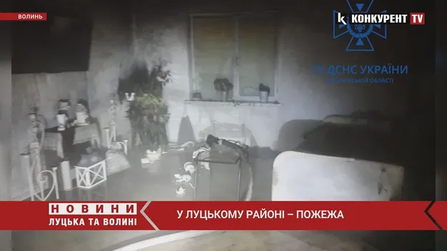 Пожежа в Луцькому районі: з вогню врятували подружжя і дитину (відео)
