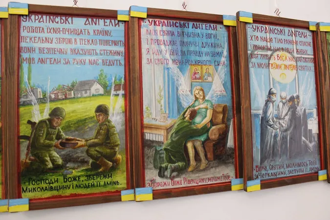 Військовий священник з Волині показав свої картини у Дубенському замку (фото)
