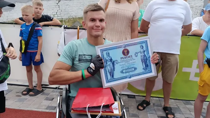 25-річний волинянин з інвалідністю встановив національний рекорд