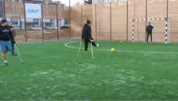 Спорт на милицях: у Луцьку військові грали в ампфутбол (відео)