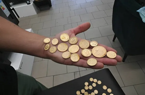 Американські долари і царські рублі: у польському лісі знайшли у бляшанці 70 золотих монет (фото)