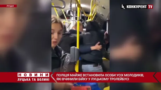 Поліція знайшла молодиків, які вчинили бійку у луцькому тролейбусі (відео)