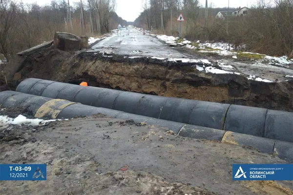 На Волині через погодні умови продовжили ремонт автошляху в Ківерцях (фото)