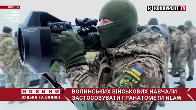 Волинські військові навчалися стріляти з нових ракетних комплексів NLAW (відео)