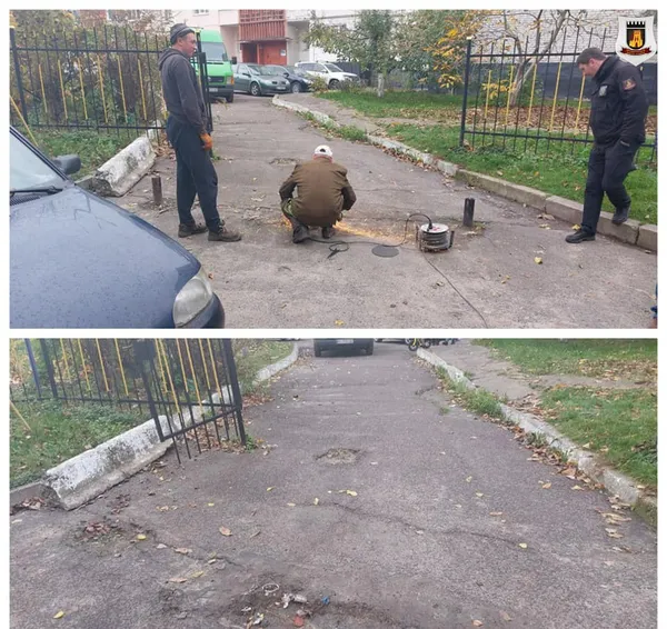 У Луцьку муніципали розібрали бесідку й зрізали шлагбаум (фото)