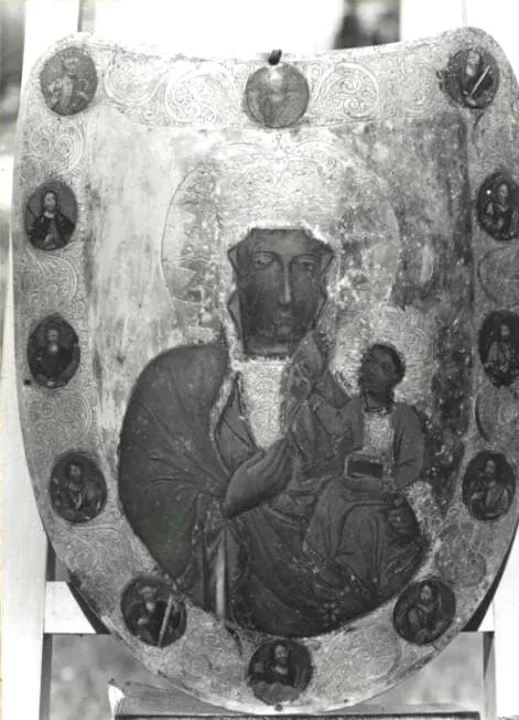 Ікона Божої Матері із Ченстохови, XVIII ст. з колекції палацу у Великій Глуші